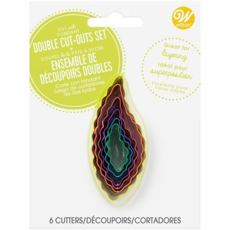 Double-Sided Cutters Wilton leaf 6 pieces