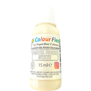 Colorant lipodispersible Sugarflair blanc pastel sans E171 15 ml