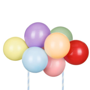 Topper avec ballons PartyDeco arc-en-ciel 29 cm