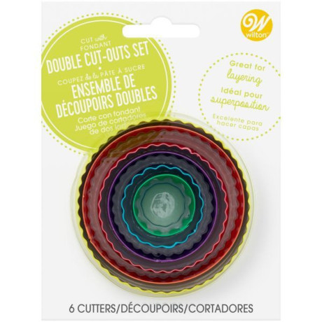 Double-Sided Cutters Wilton round 6 pieces