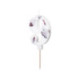 Bougie PartyDeco chiffre 9 blanc fleuri