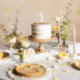 Candle PartyDeco number 1 floral white