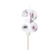 Candle PartyDeco number 3 floral white