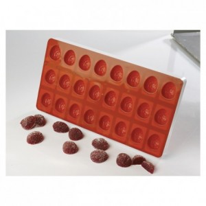 Half strawberry jelly flexible moulds silicone 36 x 30 x 20 mm