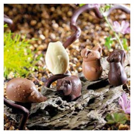 Chocolate mould forest animals 5 shapes