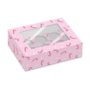 FunCakes Cupcake Box 6 - Candy Canes pk/2