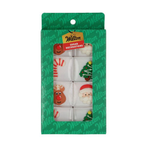 Décorations en sucre Wilton Joyeux Noël 8 pièces