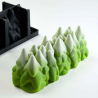 Moule silicone bûche Arbres enneigés 250 x 90 x 95 mm