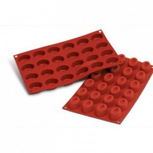 Oval savarins silicone mould 44 x 32 mm