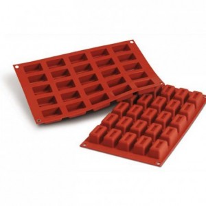 Moule silicone savarins rectangulaires 43,6 x 26 mm