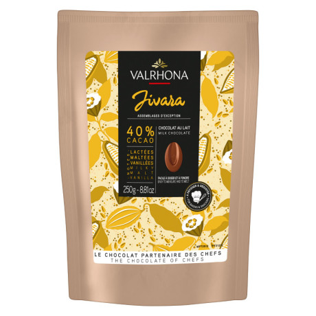 Jivara 40% chocolat au lait de couverture fèves 250 g