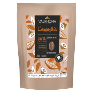 Caramélia 36% chocolat au lait de couverture fèves 250 g