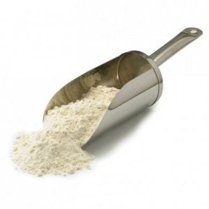Flour scoop in stainless steel L 380 mm