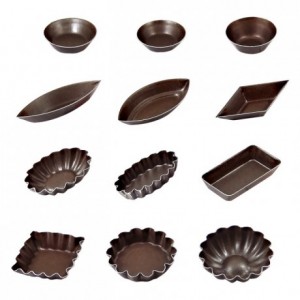 Petits-fours mould ribbed dome non stick Ø45 mm (pack of 12)