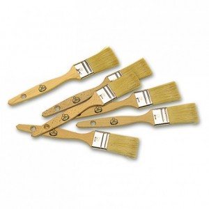 Flat brush wooden handle long bristles L 30 mm