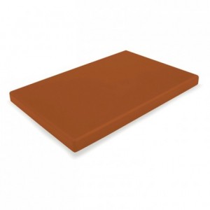 Chopping board PEHD 500 brown 600 x 400 x 20 mm