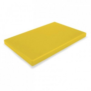 Chopping board PEHD 500 yellow 530 x 325 x 20 mm