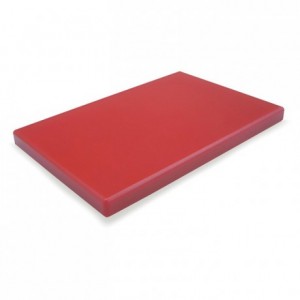 Chopping board PEHD 500 red 530 x 325 x 20 mm