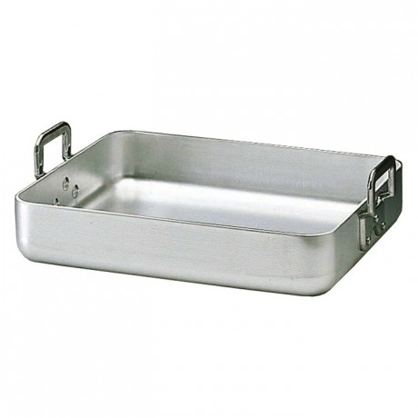 Roasting pan fided handles aluminium L 600 mm