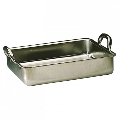 Roasting pan fided handles stainless steel L 500 mm