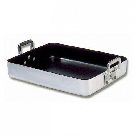 Non-stick roasting pan fided handles aluminium L 400 mm