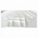 5 compartments reinforced tray white (200 pcs)