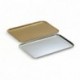 One side carterer cardboard tray metallic effect silver 280 x 190 mm (25 pcs)