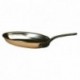 Oval fish frying pan Alliance copper/stainless steel without lid L 360 mm