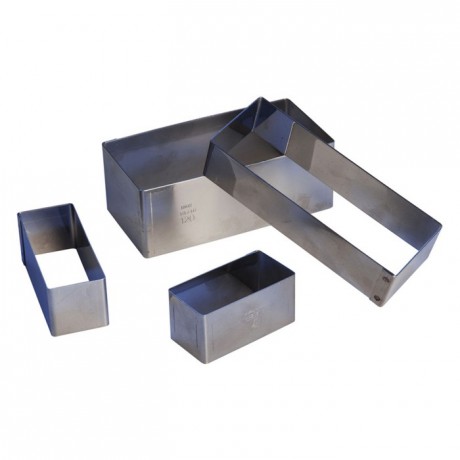 Rectangle inox H45 160x80 mm