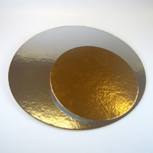 FunCakes Cake boards silver/gold Round 26 cm pk/3