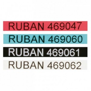 Ribbon for label writer 7 m Black background adhesive red tape (set of 5)