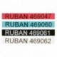 Ribbon for label writer 7 m transparent background black tape (set of 5)