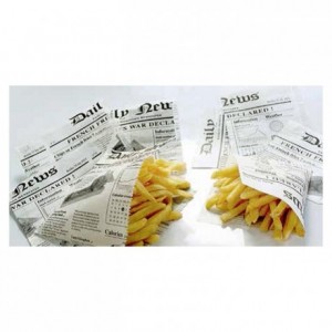 French fries bag cone "Newspaper" 250 g (1000 pcs)
