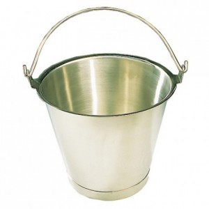 Graduated pail stainless steel 12 L