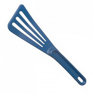 Perforated Pelton spatula Exoglass 220°C blue