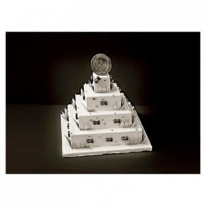 ABS insert French style square weeding cake L 180 mm