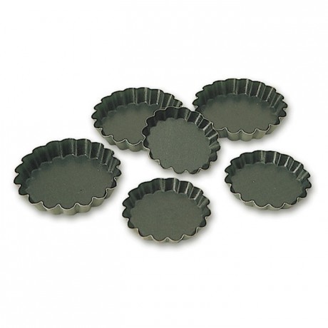 Round fluted tartlet mould Exopan Ø 60 mm H 10 mm (25 pcs)