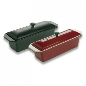 Terrine with lid cast iron red L 280 mm