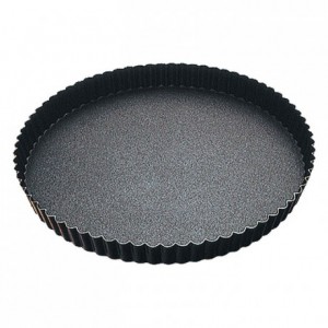 Tourtière ronde cannelée haute anti-adhérent Ø300 mm (lot de 3)