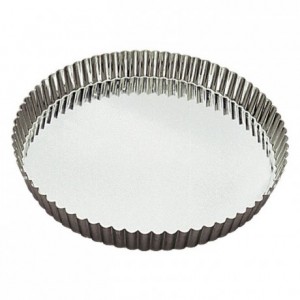 Round fluted tart mould medium deep tin Ø280 mm (pack of 3)