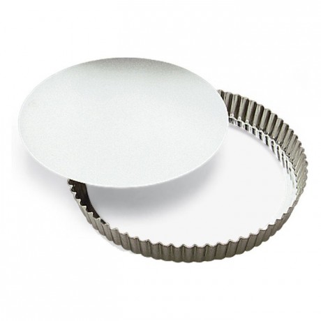 Round fluted tart mould medium deep loose bottom tin Ø220 mm (pack of 3)