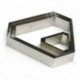 Triangle faceted stainless steel H45 90x80 mm (pack of 6)