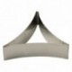 Concave triangle stainless steel H30 80x75 mm (pack of 6)