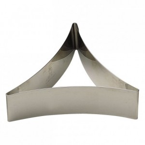 Concave triangle stainless steel H30 80x75 mm (pack of 6)