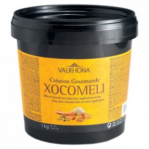 Xocoméli 57% spicy and sweet dark chocolate Gourmet Creation balls 1 kg
