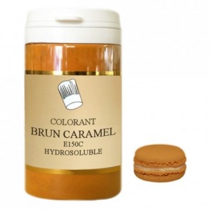 Powder hydrosoluble colour brown caramel 50 g