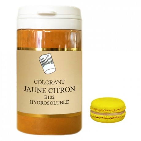 Colorant poudre hydrosoluble haute concentration jaune citron 50 g