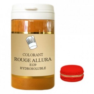 Colorant poudre hydrosoluble haute concentration rouge allura 500 g