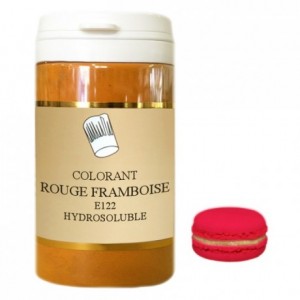 Colorant poudre hydrosoluble haute concentration rouge framboise 50 g