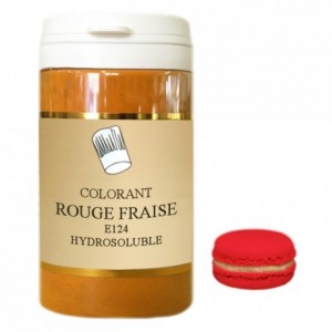 Colorant poudre hydrosoluble haute concentration rouge fraise 50 g